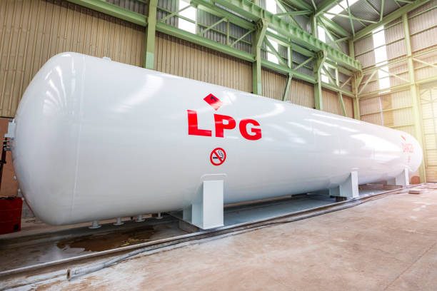 LPG storage tank in industrial facility